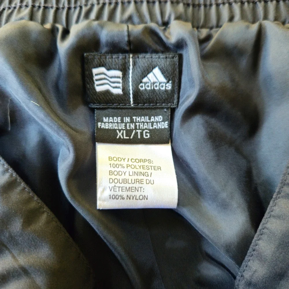 Adidas Rain Pants Mens XL Black Climaproof Side Zip Outdoor Golfcore Y2K EUC